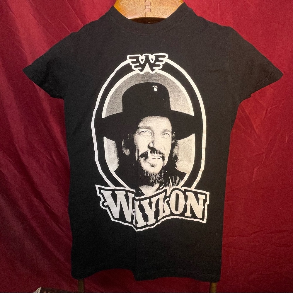 Waylon Jennings Official Website Merchandise Tour Slim Fit Graphic Tee Medium